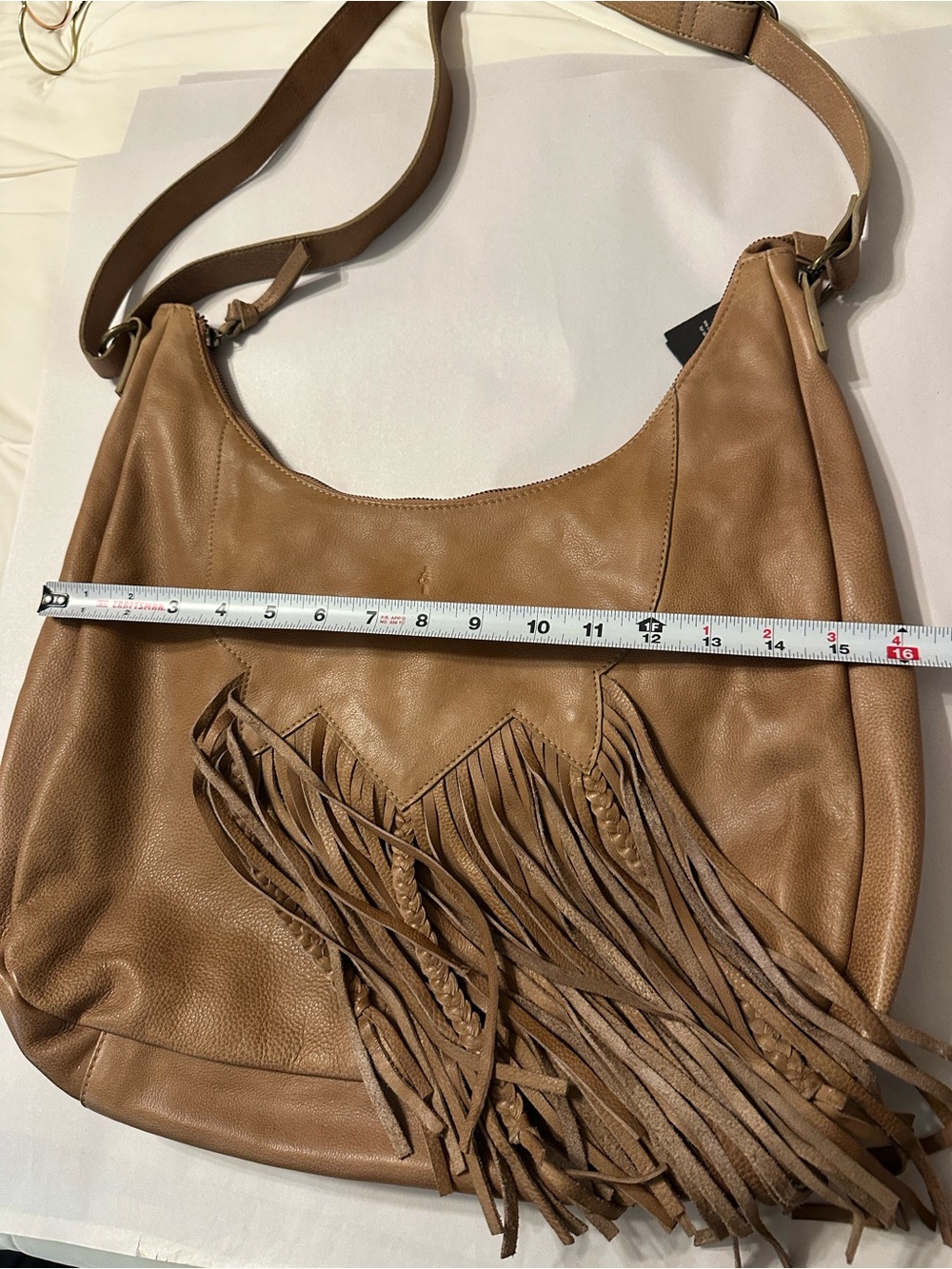 Day & Mood Dayflorence Fringe Leather Hobo Bag - Tan - New - Picture 14 of 14